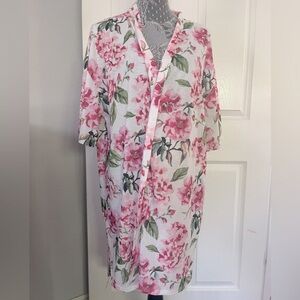 Show Me Your MuMu Floral Kimono Robe White Red Pink Green One Size